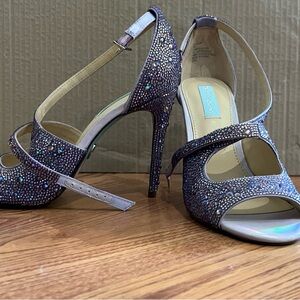 Betsey Johnson Blue Sage Dazzling Lilac Rhinestone Heels